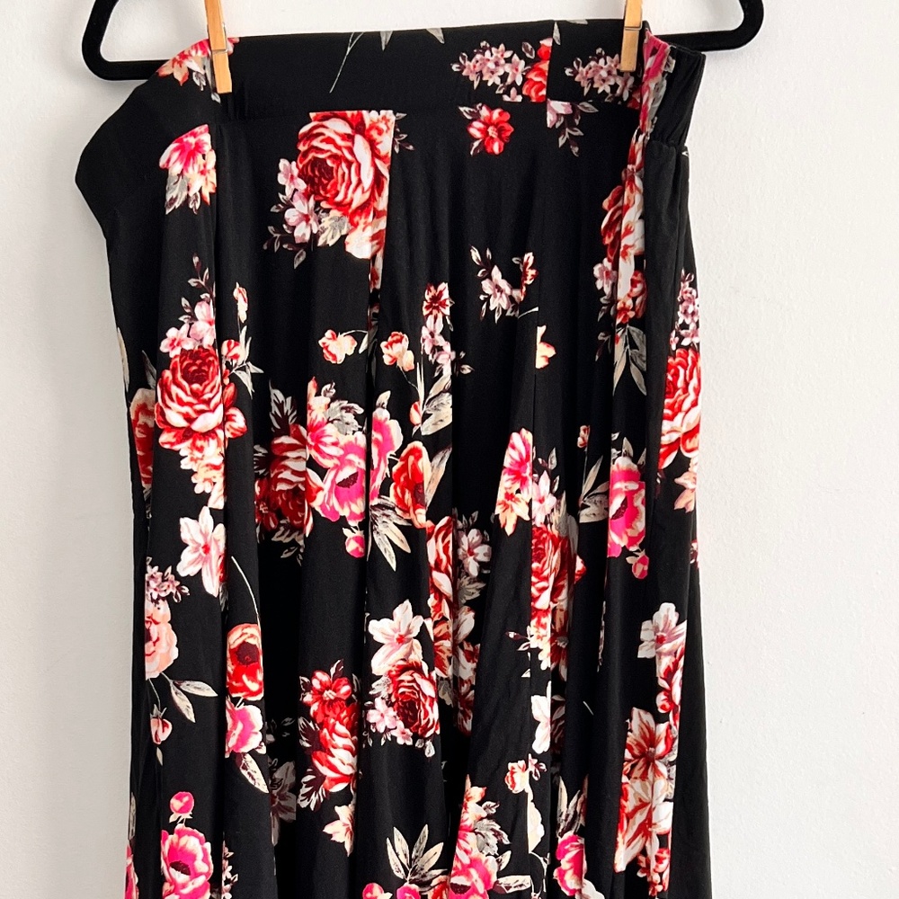 Torrid Floral Midi Challis Handkerchief Skirt Size 2